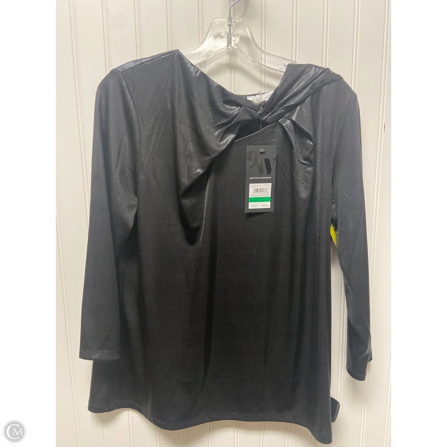 Top Long Sleeve By Nine West In Black, Size: L