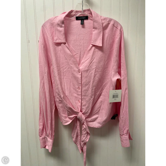 Top Long Sleeve By Ellen Tracy In Pink, Size: L