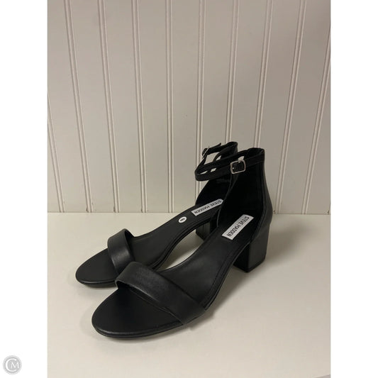 Sandals Heels Block By Steve Madden In Black, Size: 9