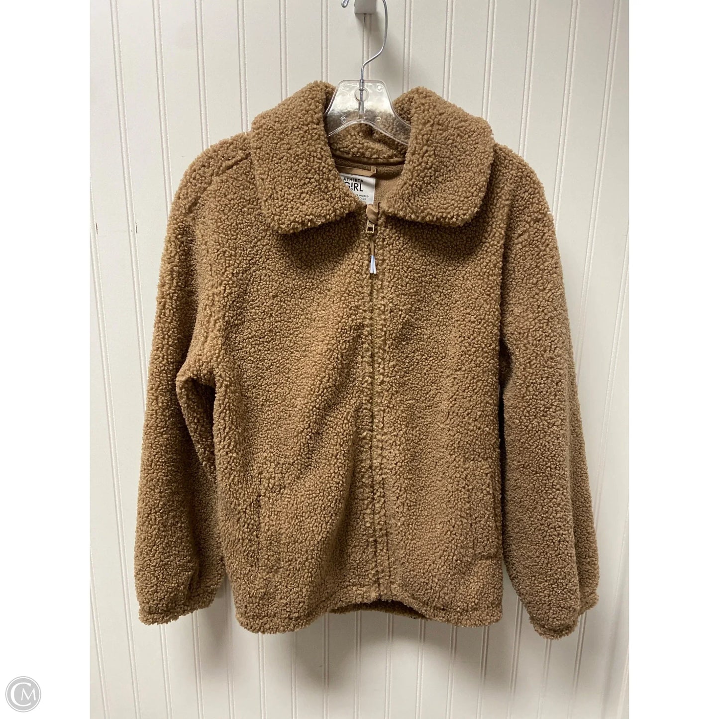 Jacket Faux Fur & Sherpa By Athleta In Brown, Size: L