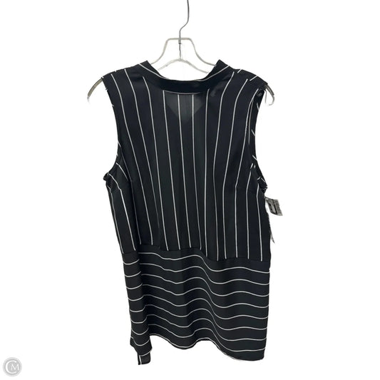 Top Sleeveless By Nine West In Black & White, Size: M