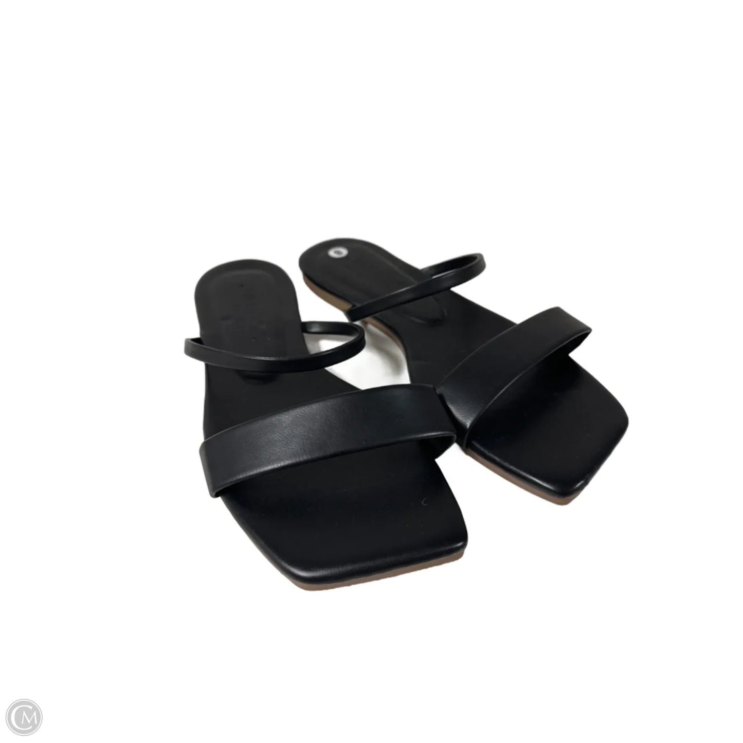 Sandals Flats By Clothes Mentor In Black, Size: 8