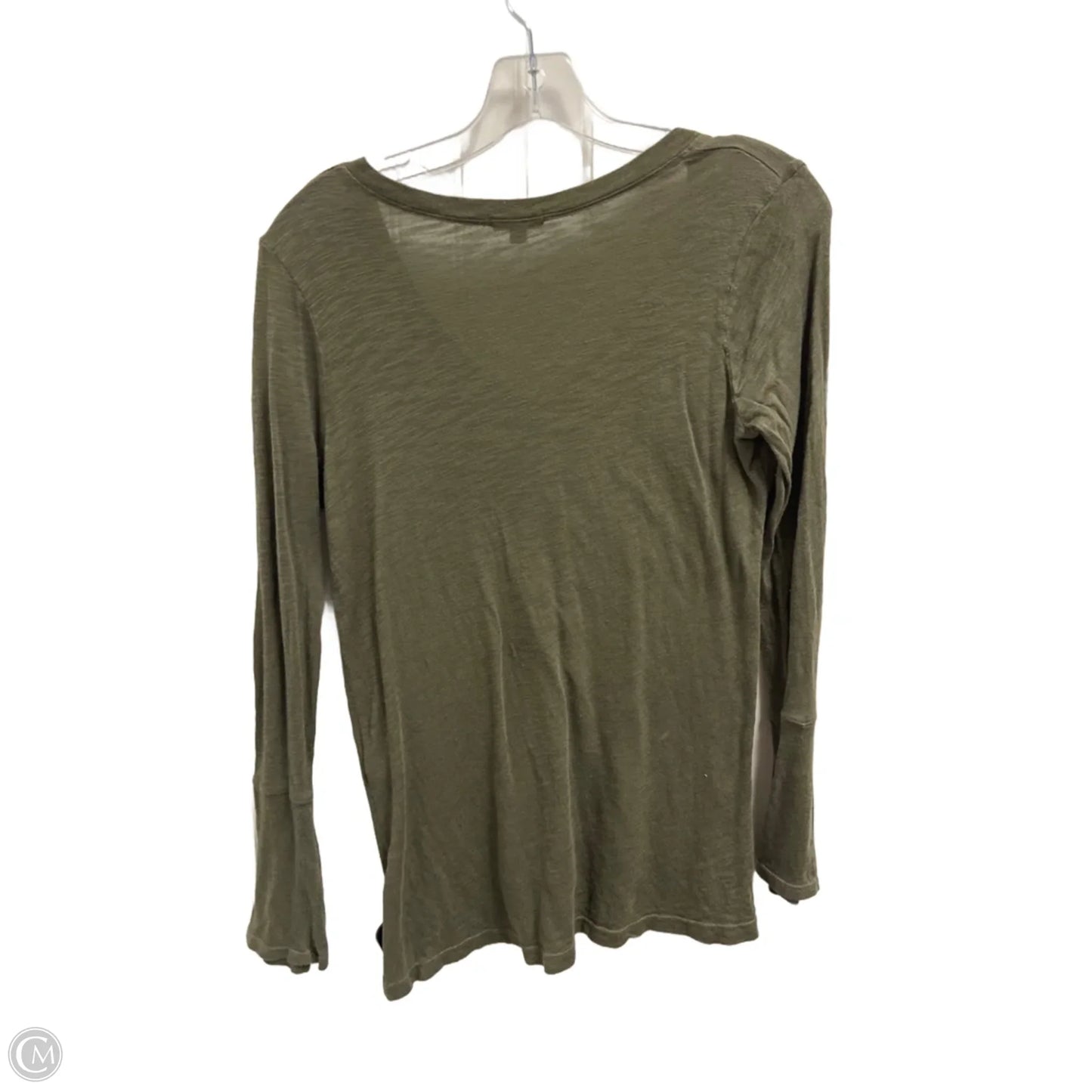Top Long Sleeve Basic By Splendid In Green & Grey, Size: S