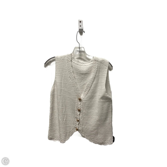 Top Sleeveless By Clothes Mentor In White, Size: M
