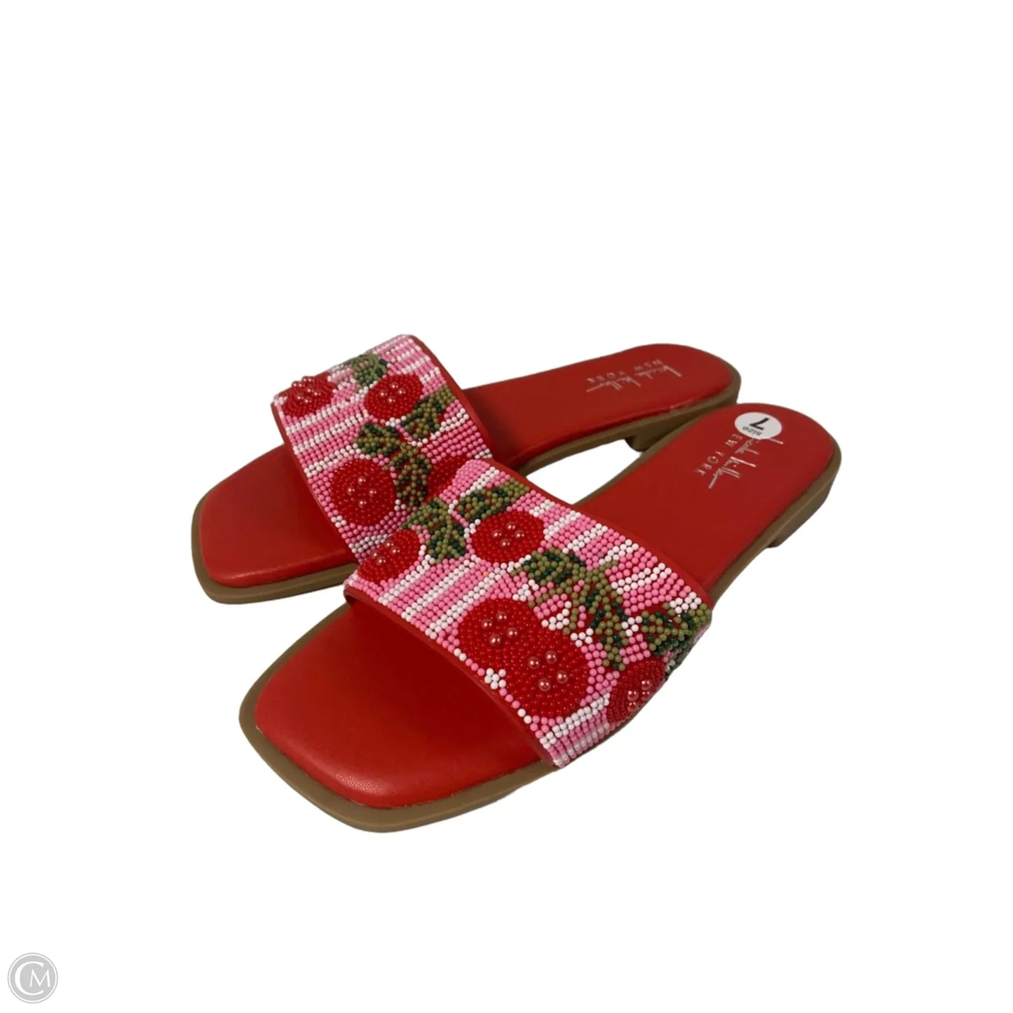Sandals Flats By Nicole Miller In Orange, Size: 7