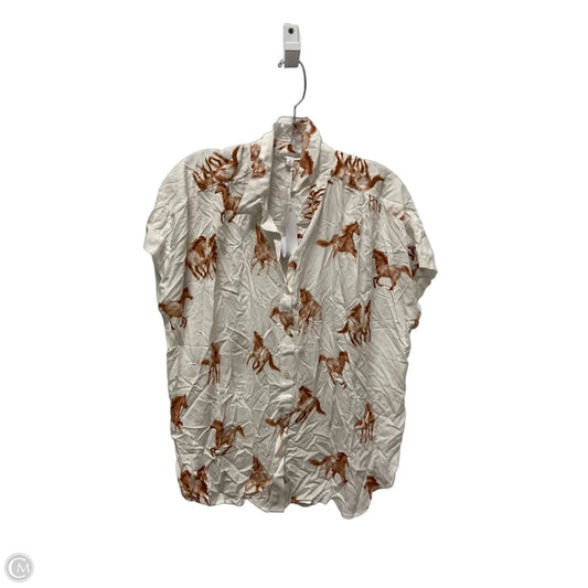 Top Short Sleeve By Jane And Delancey In White, Size: Xl