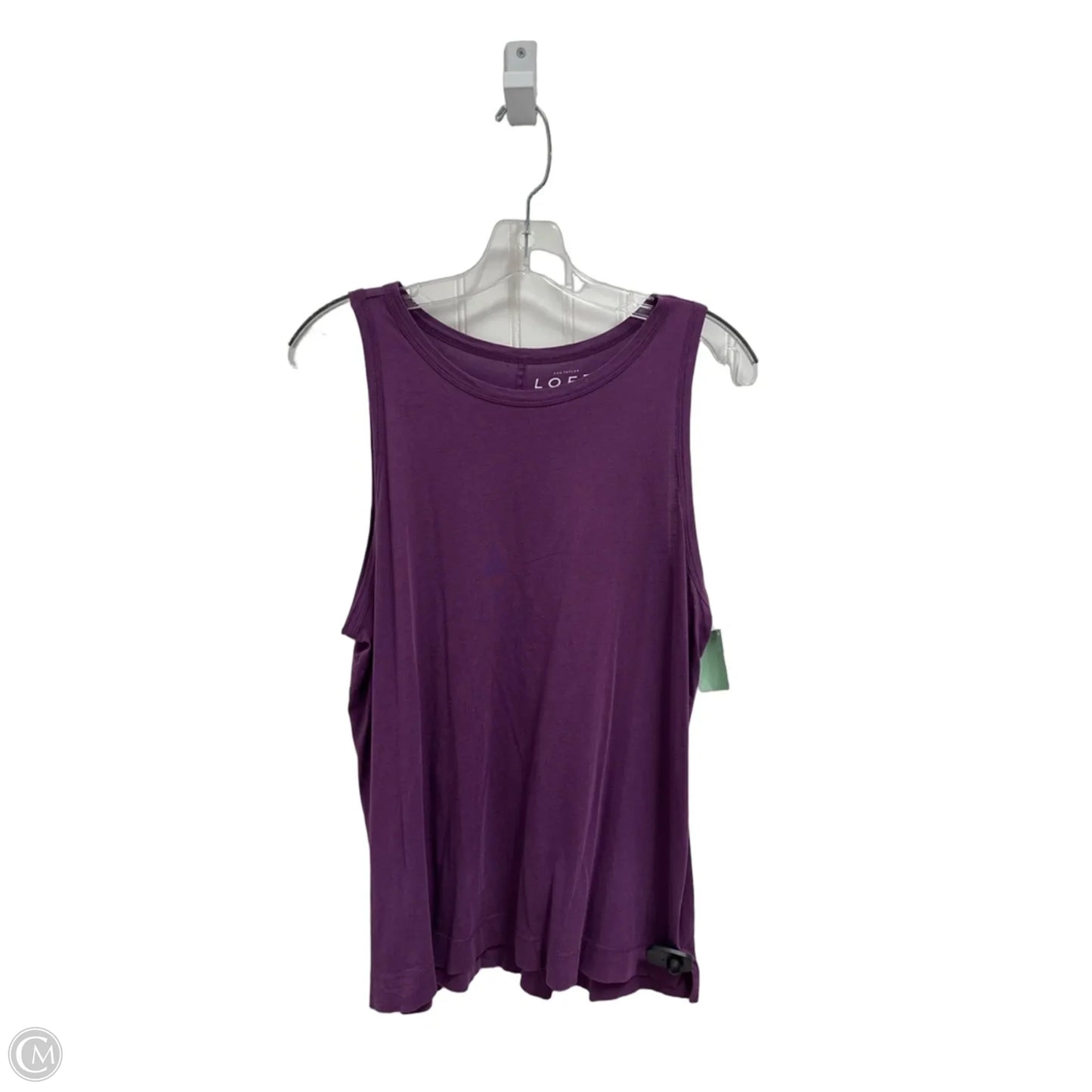 Top Sleeveless Basic By Loft In Purple, Size: L