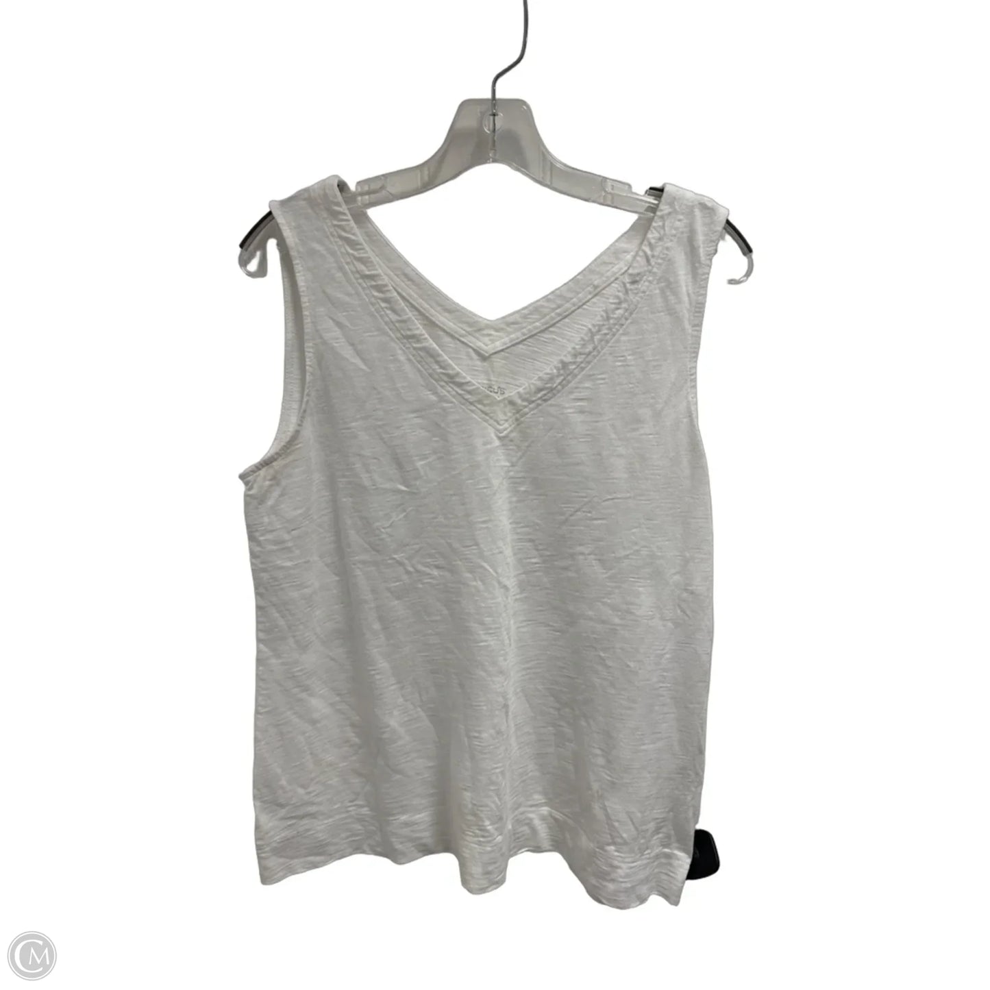 Top Sleeveless Basic By Chicos In White, Size: L