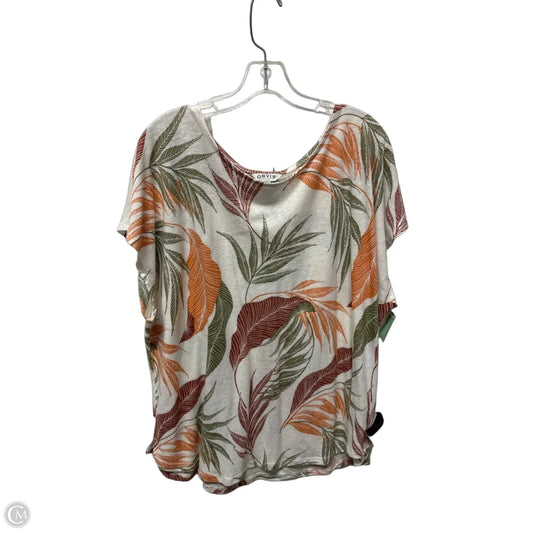 Top Short Sleeve By Orvis In Beige, Size: 1x