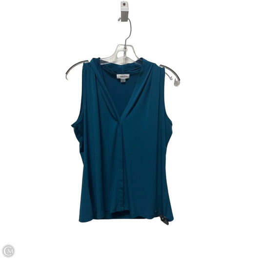 Top Sleeveless By Calvin Klein In Teal, Size: L