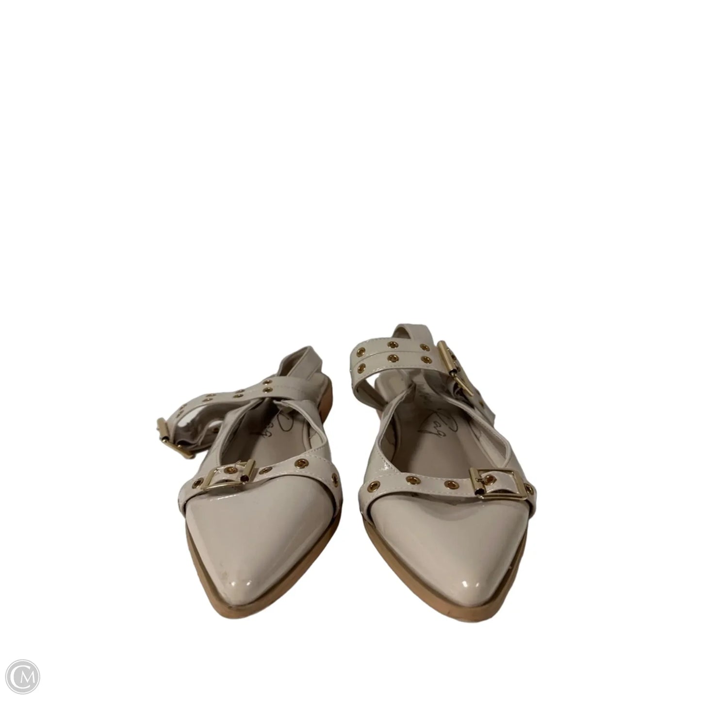 Shoes Flats By London In Cream, Size: 10