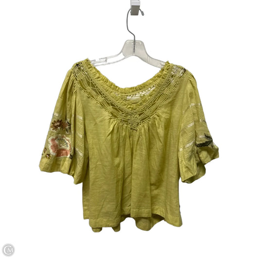 Top Short Sleeve By Free People In Green, Size: M