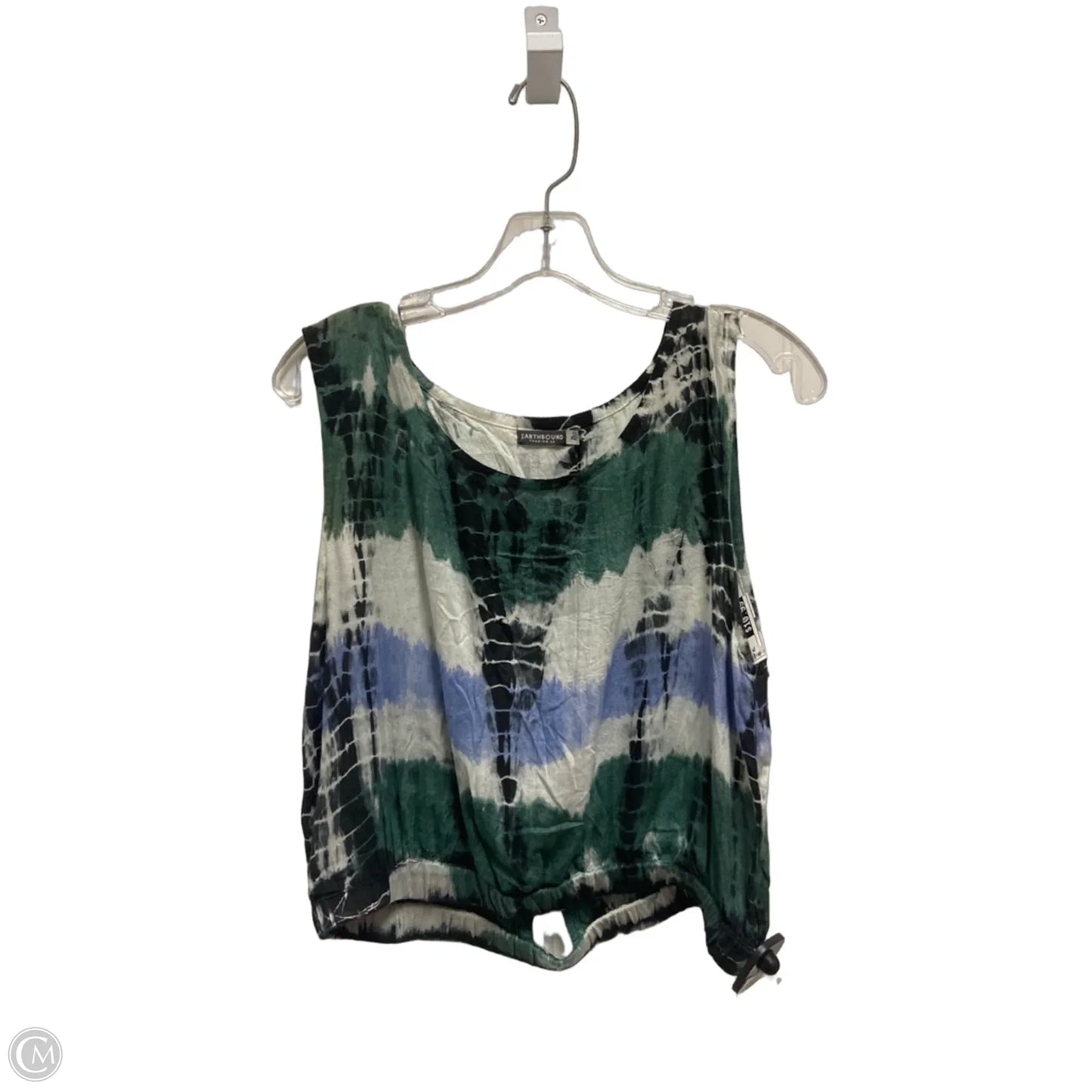 Top Sleeveless By Earthbound In Tie Dye Print, Size: Xl