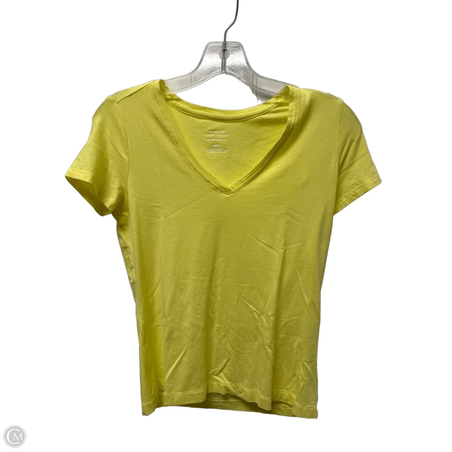 Top Short Sleeve Basic By Banana Republic In Yellow, Size: Xs