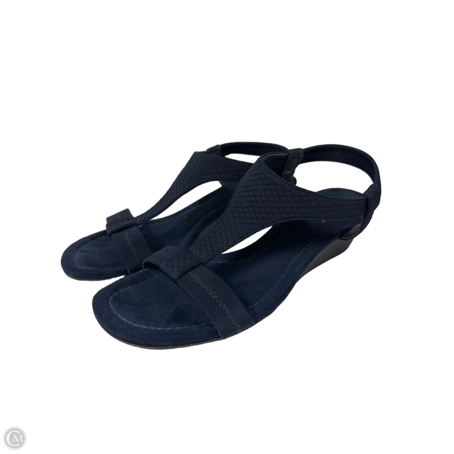 Sandals Heels Wedge By Alfani In Navy, Size: 7.5