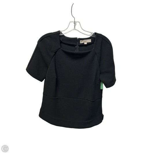 Top Short Sleeve By Loft In Black & Blue, Size: Xs
