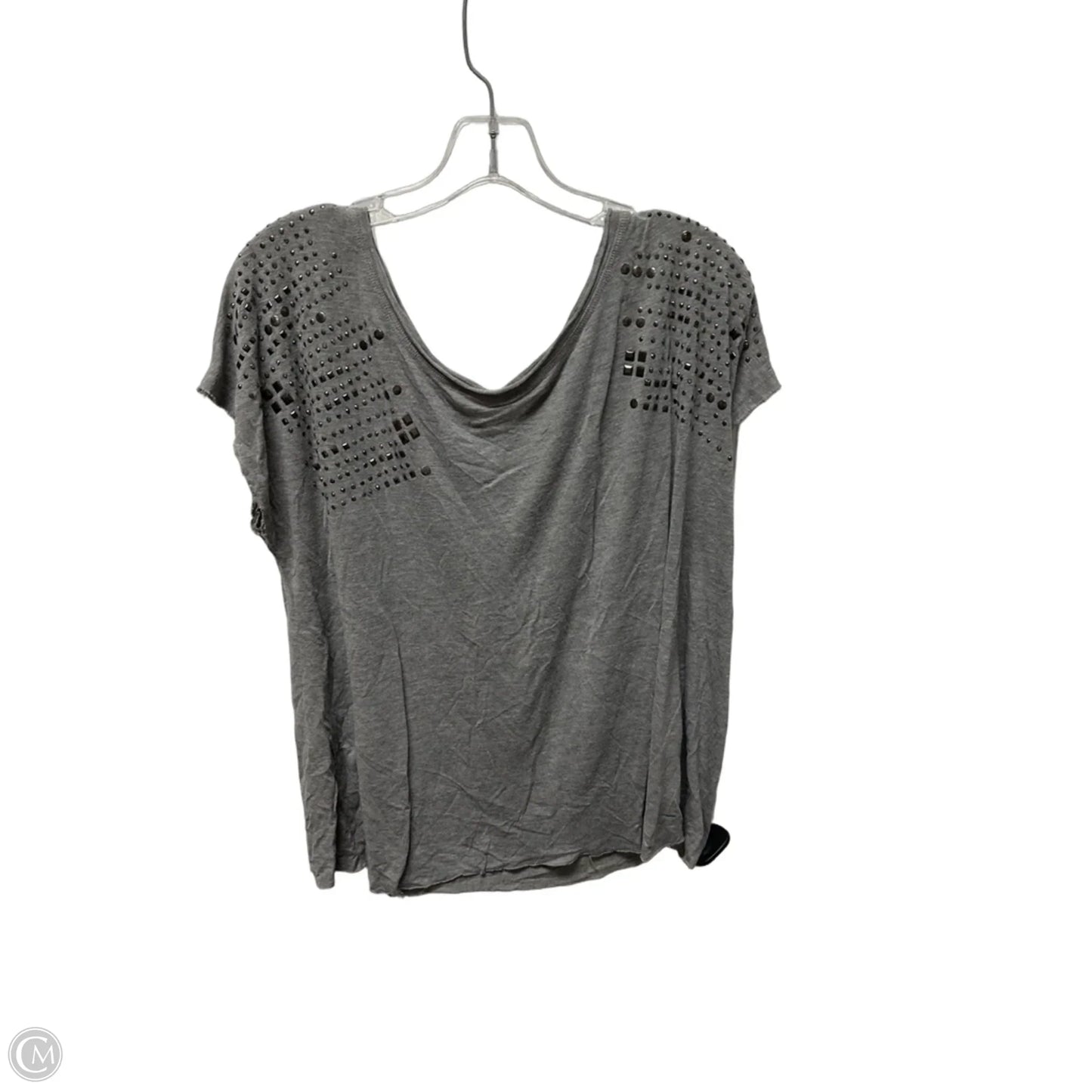 Top Short Sleeve By Ana In Grey, Size: 1x