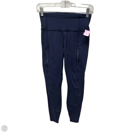 Athletic Leggings By Athleta In Navy, Size: Xs