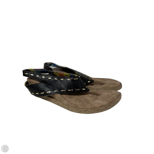 Sandals Heels Wedge By Clothes Mentor In Multi-colored, Size: 9