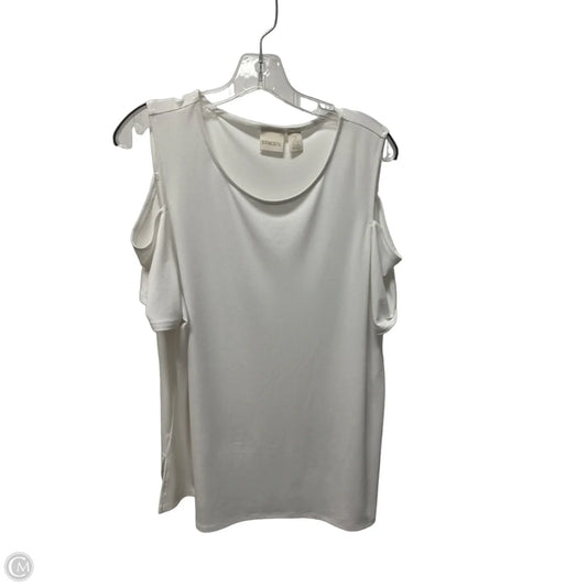 Top Short Sleeve By Chicos In White, Size: M
