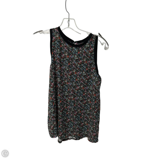 Top Sleeveless By Loft In Black, Size: S