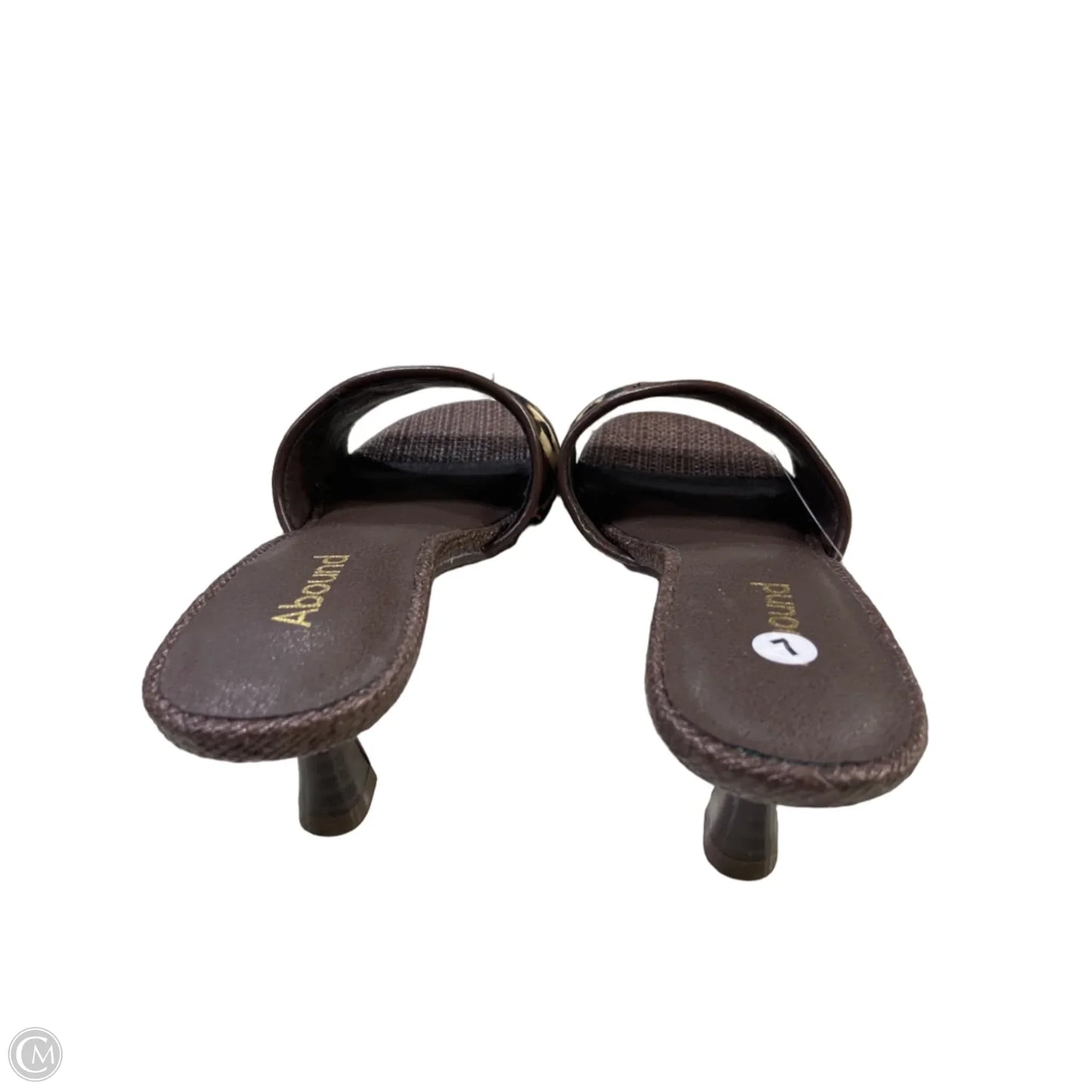 Sandals Heels Kitten By Abound In Brown, Size: 7