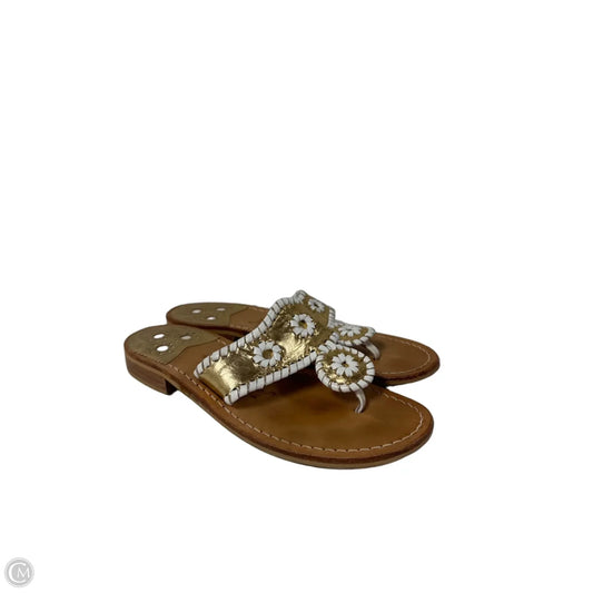 Sandals Flats By Jack Rogers In Gold, Size: 6