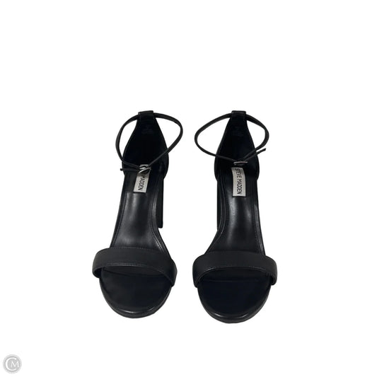 Sandals Heels Block By Steve Madden In Black, Size: 9