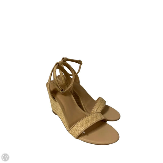 Sandals Heels Wedge By A New Day In Beige, Size: 8
