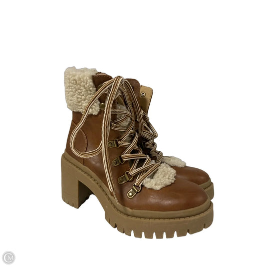 Boots Ankle Heels By Universal Thread In Tan, Size: 6