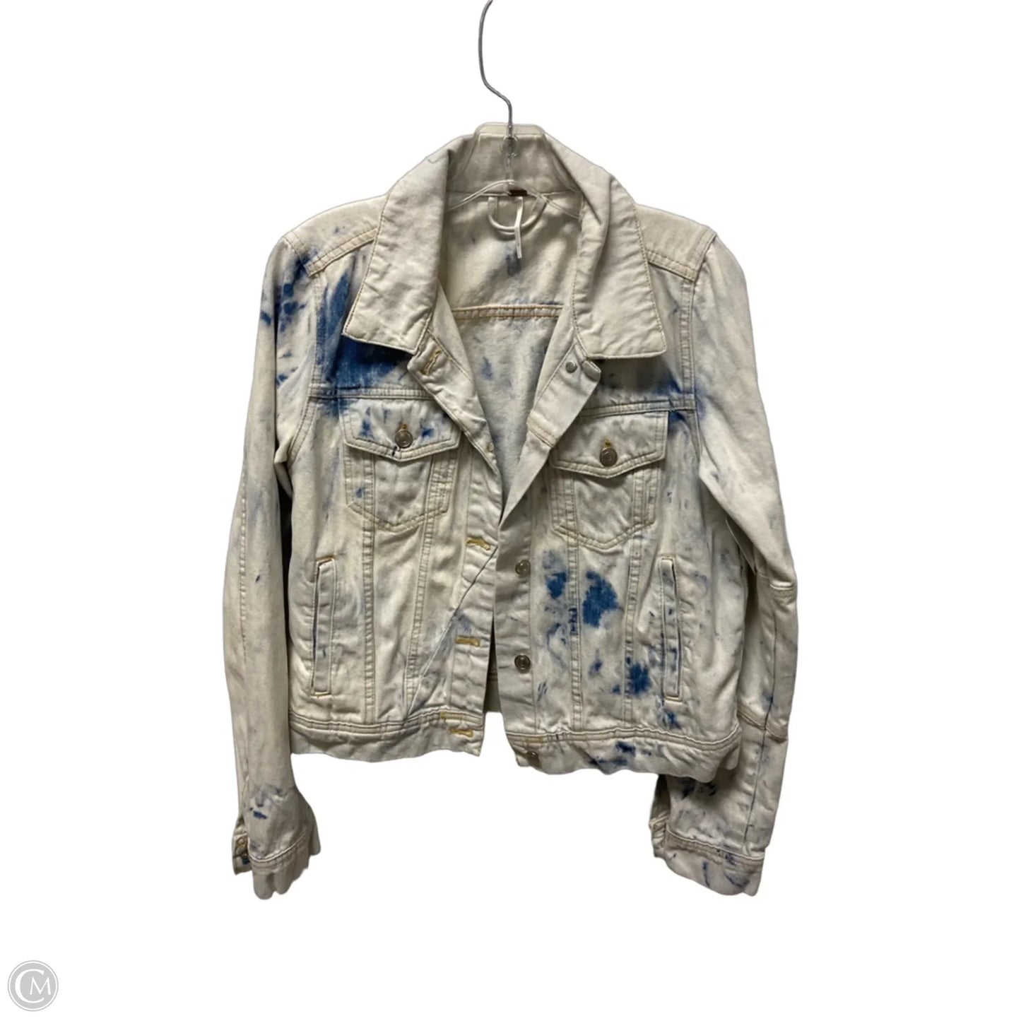Jacket Denim By Free People In Blue Denim, Size: M