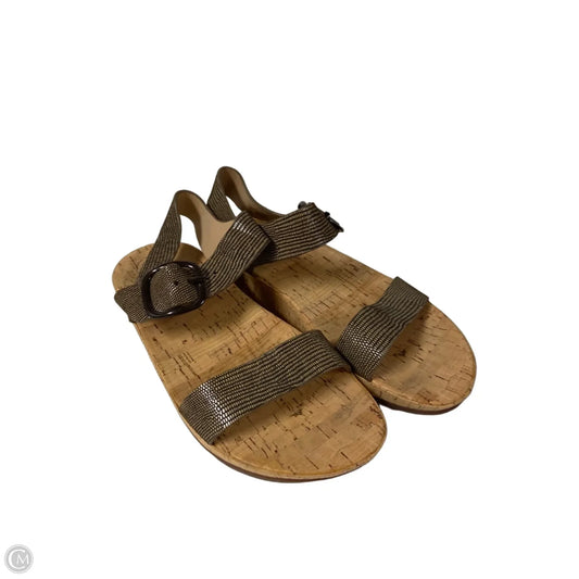 Sandals Heels Wedge By Fitflop In Brown, Size: 6