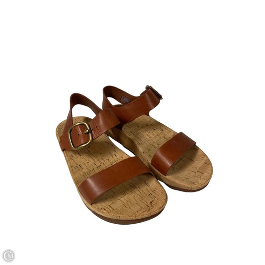 Sandals Heels Wedge By Fitflop In Tan, Size: 6