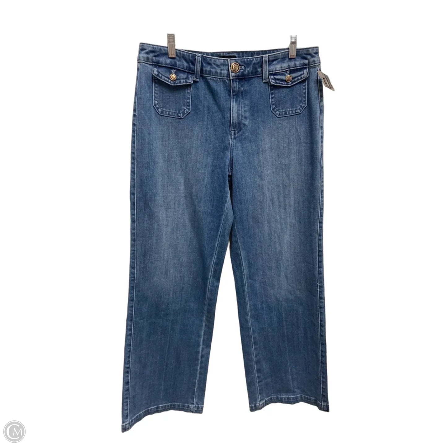 Jeans Wide Leg By Talbots In Blue Denim, Size: 10