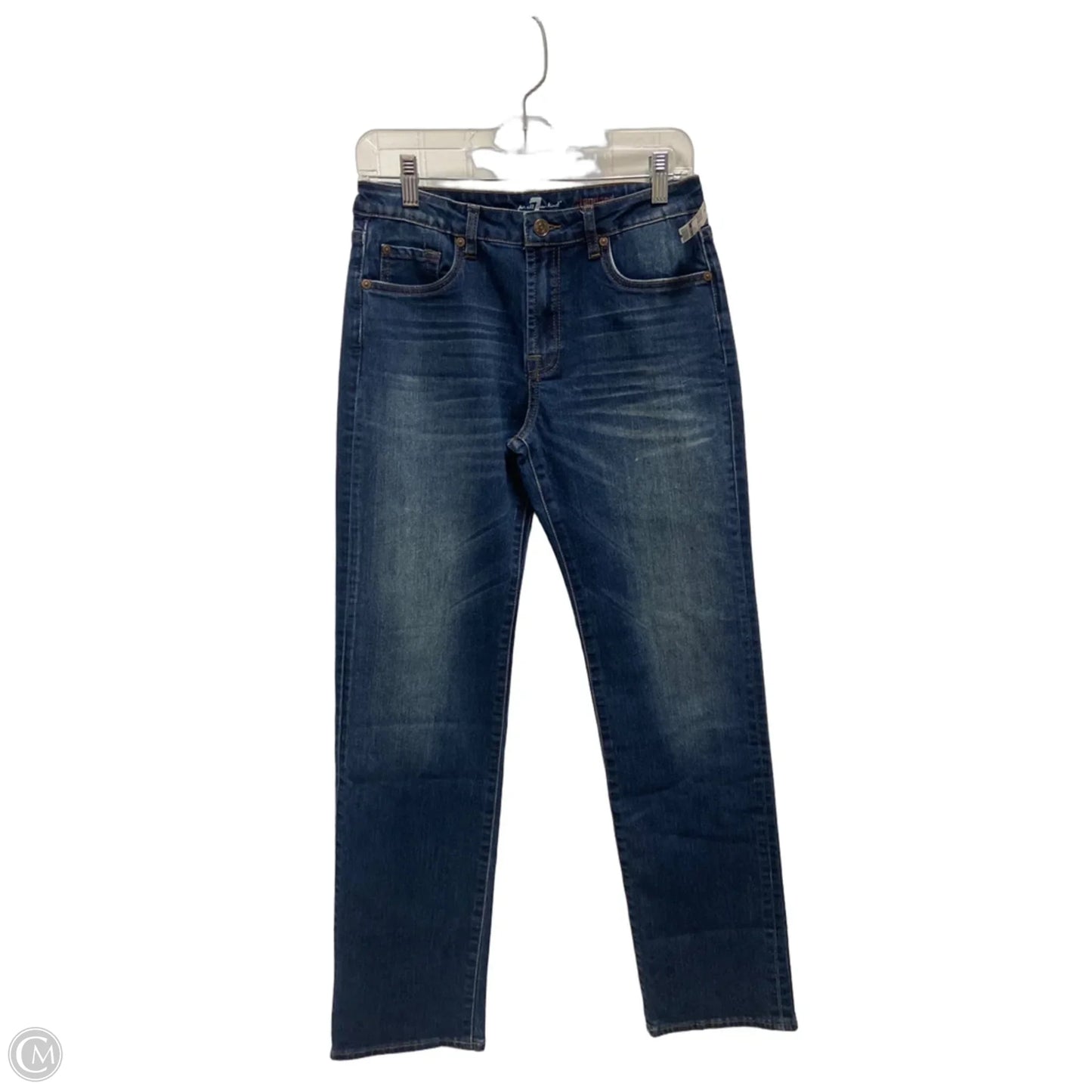 Jeans Straight By 7 For All Mankind In Blue Denim, Size: 16