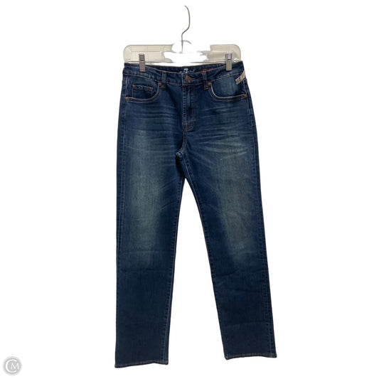 Jeans Straight By 7 For All Mankind In Blue Denim, Size: 16
