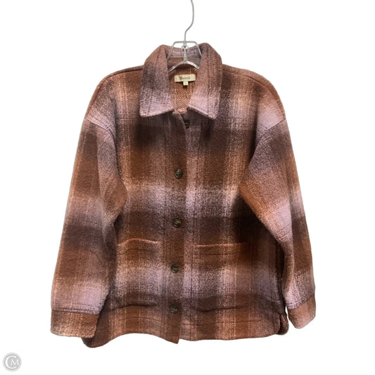 Jacket Fleece By Madewell In Plaid Pattern, Size: S