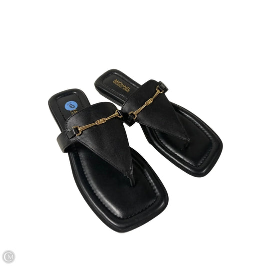 Sandals Flats By Michael By Michael Kors In Black, Size: 6