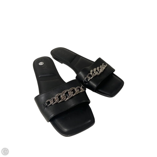 Sandals Flats By Dkny In Black, Size: 7.5