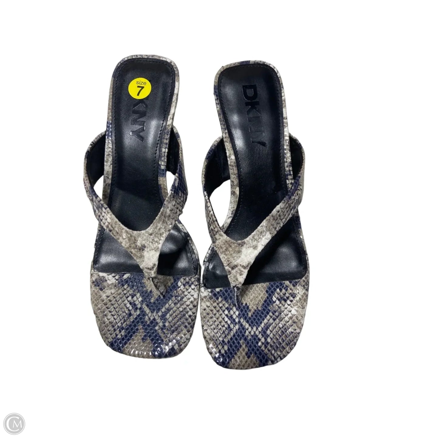 Sandals Heels Kitten By Dkny In Snakeskin Print, Size: 7