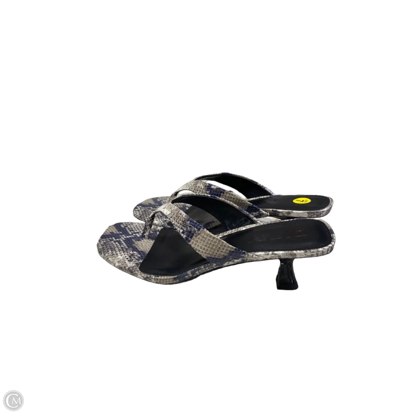 Sandals Heels Kitten By Dkny In Snakeskin Print, Size: 7
