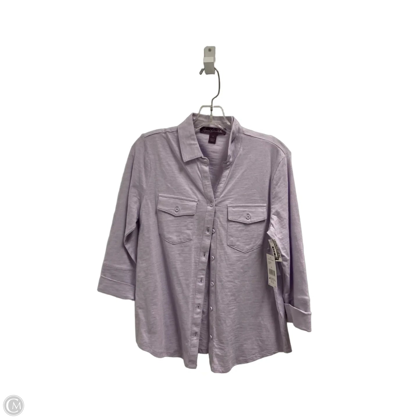 Top 3/4 Sleeve By Gloria Vanderbilt In Purple, Size: S