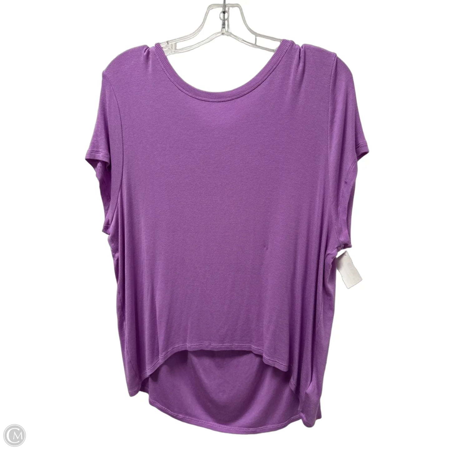 Athletic Top Short Sleeve By Athleta In Purple, Size: L