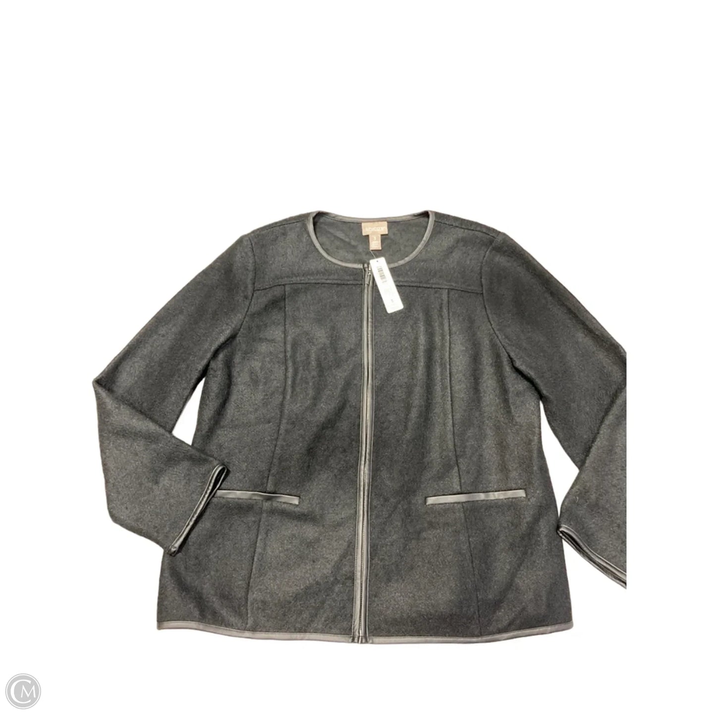 Jacket Moto By Chicos In Black, Size: Xl