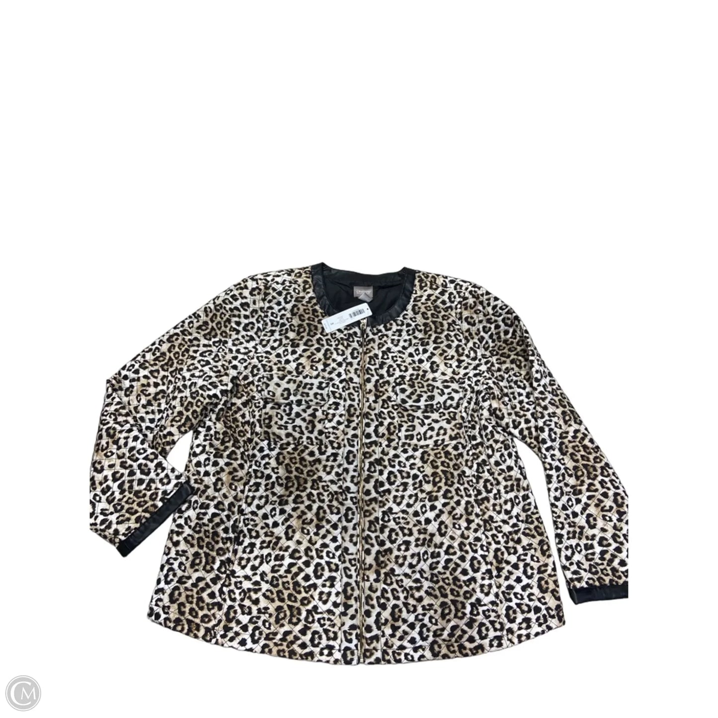 Jacket Puffer & Quilted By Chicos In Animal Print, Size: Xl