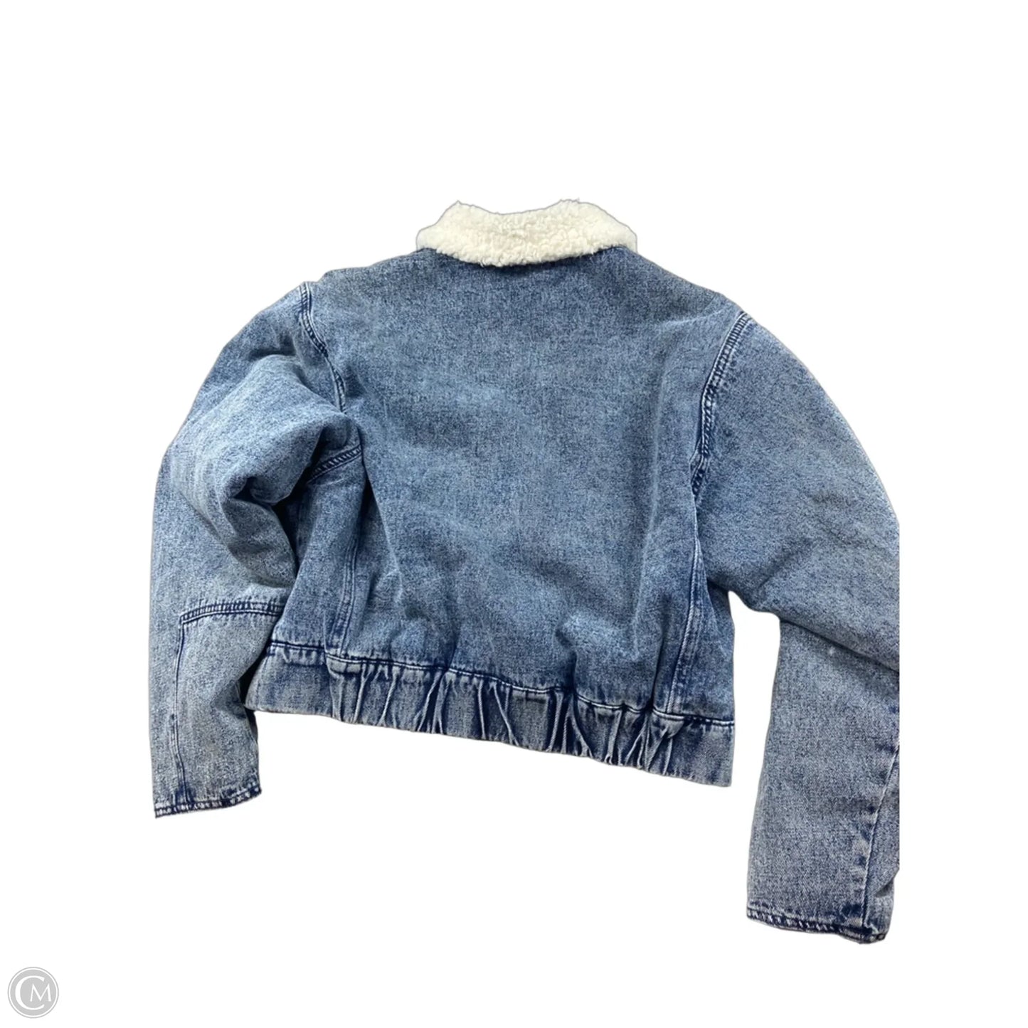 Jacket Denim By Love Tree In Blue Denim, Size: S