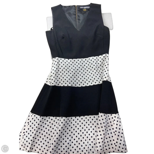 Dress Designer By Karl Lagerfeld In Black & White, Size: Xs