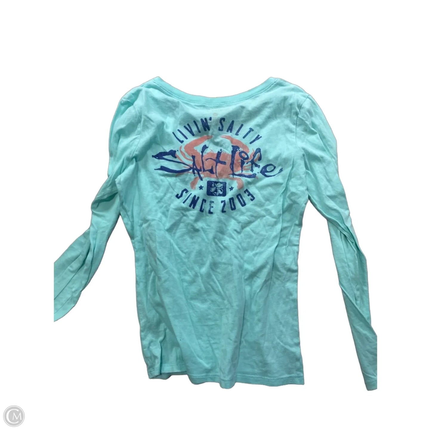 Top Long Sleeve Basic By Salt Life In Aqua, Size: S