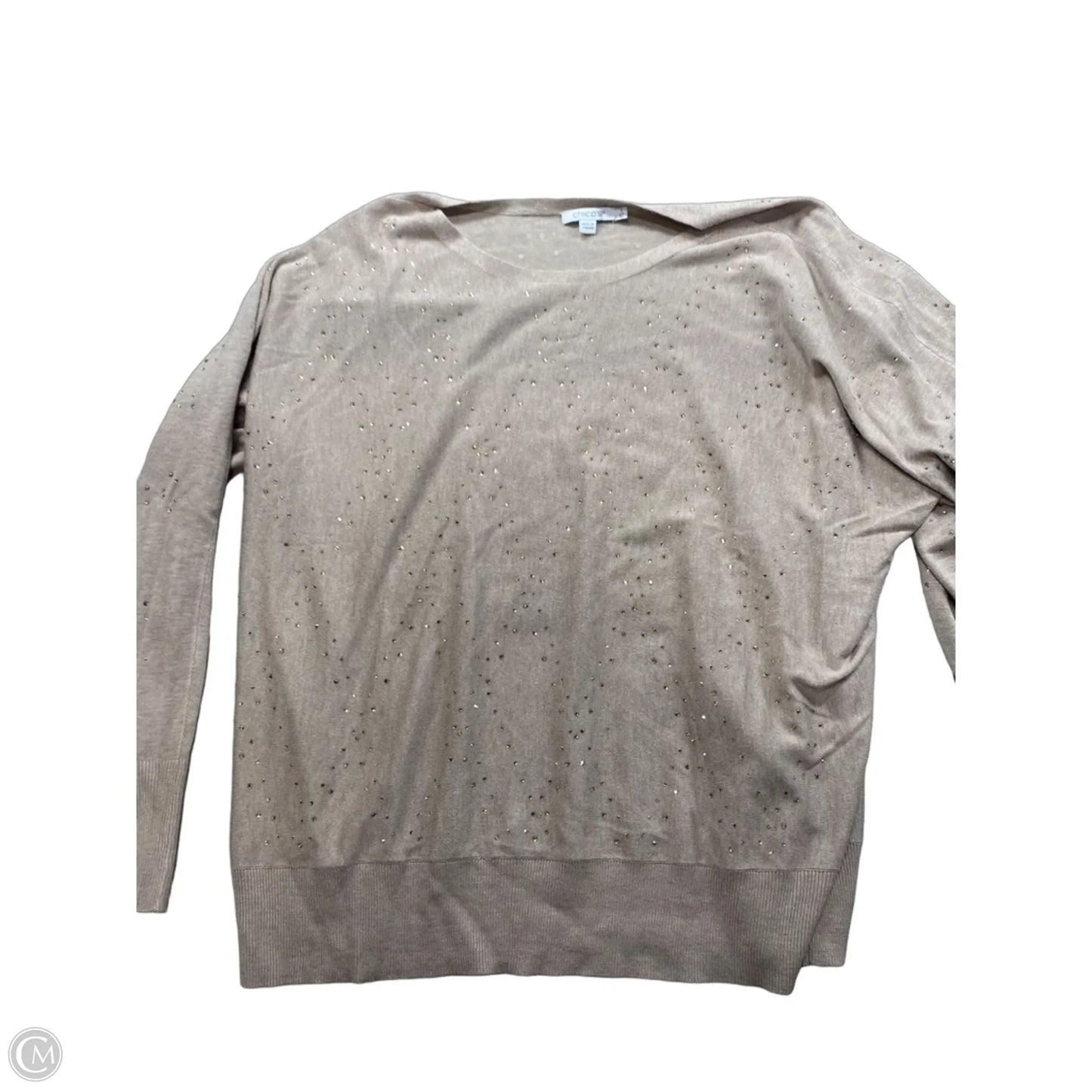 Sweater By Chicos In Beige, Size: Xl
