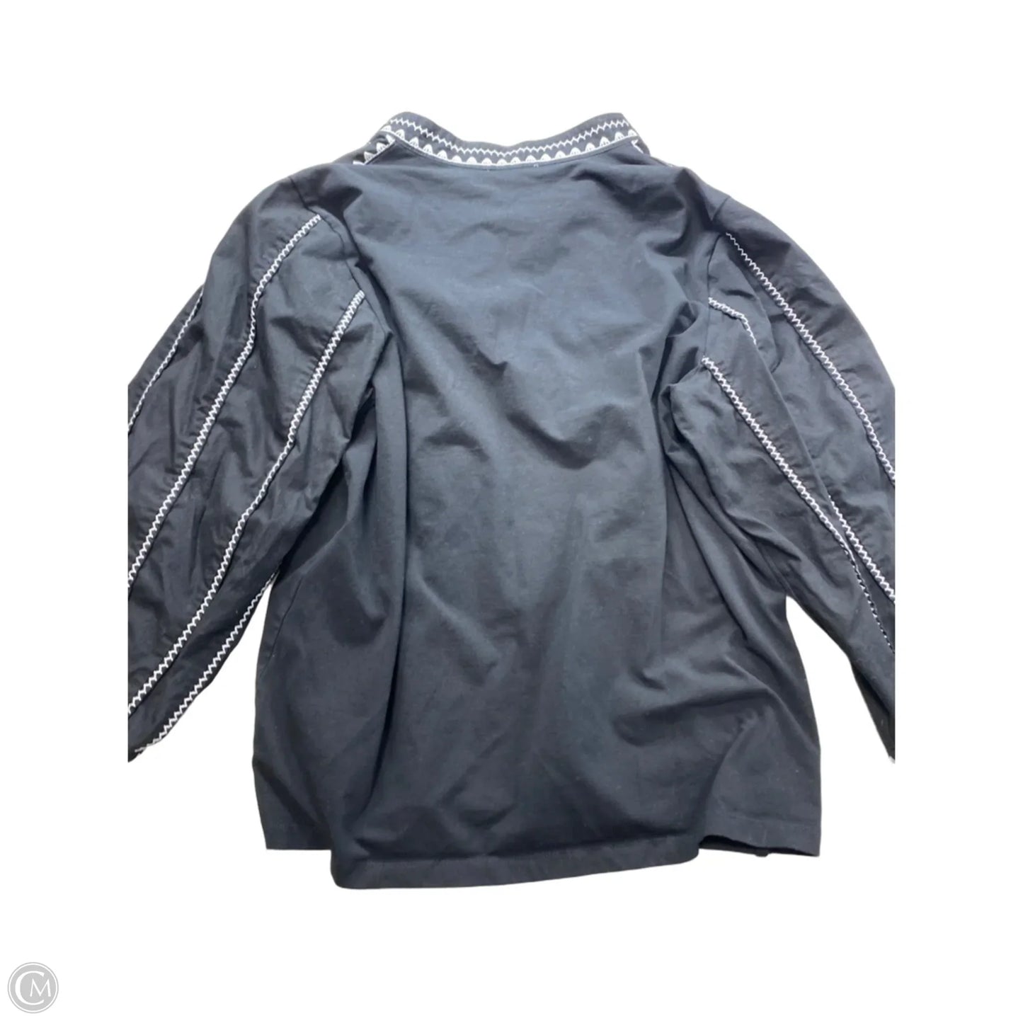 Top Long Sleeve By Chicos In Black, Size: L